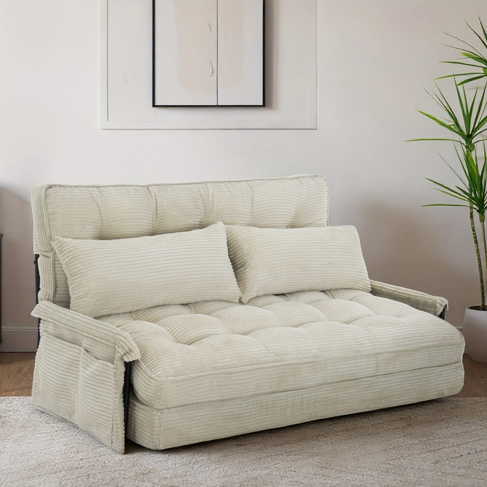 Foldable Metal Sofa Bed with Fold-Out Lounger for Comfortable Everyday Seating in Bedroom detail image - detail view 5