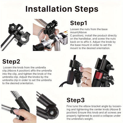 Foldable Metal Umbrella Stand with Tool-Free Assembly for Patio detail image - detail view 6