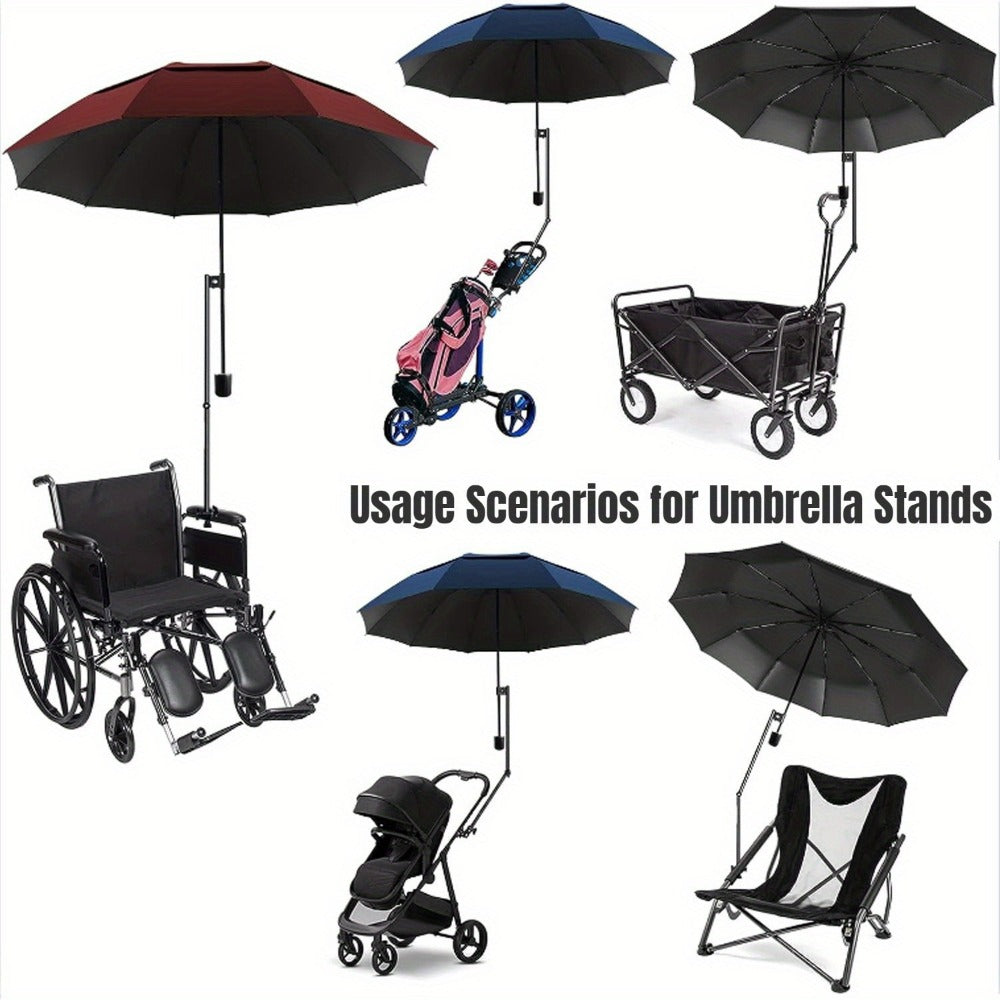 Umbrella Stand, Adjustable Stainless Steel with 180° Swivel & Foldable Design - Universal shown in the main product view