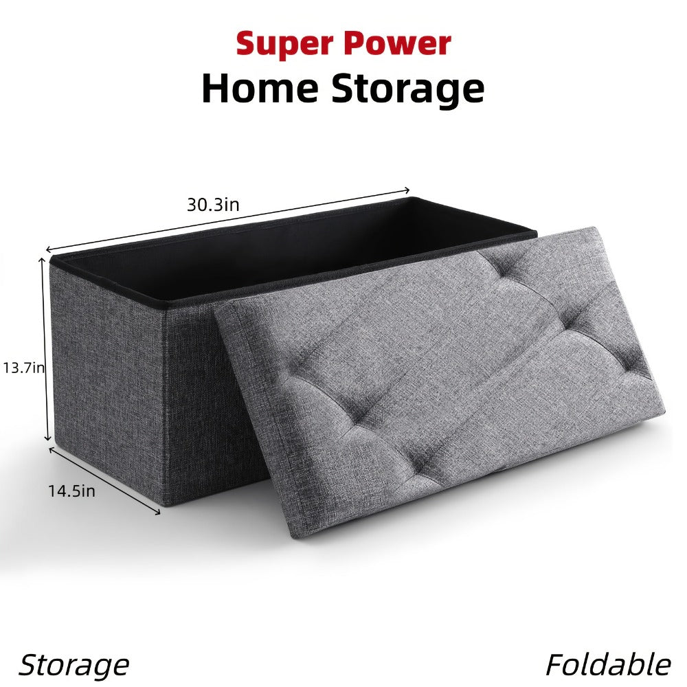 Foldable Ottoman with Waterproof Protection and Hidden Storage for Living Room detail image - detail view 5