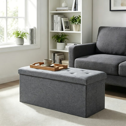 Foldable Ottoman with Waterproof Protection and Hidden Storage for Living Room detail image - detail view 9