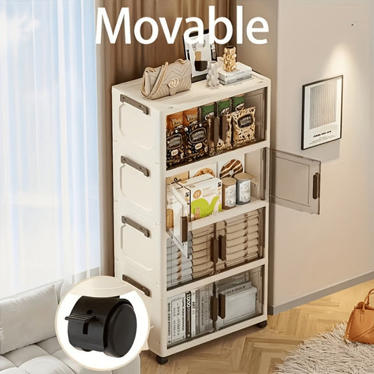 Foldable Plastic Garage Storage Cabinet with Stackable Design detail image
