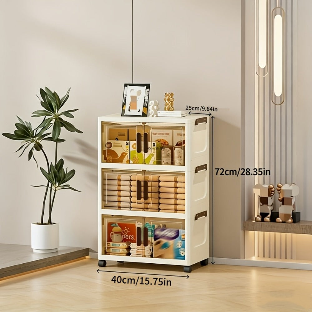 Foldable Plastic Garage Storage Cabinet with Stackable Design detail image - detail view 7