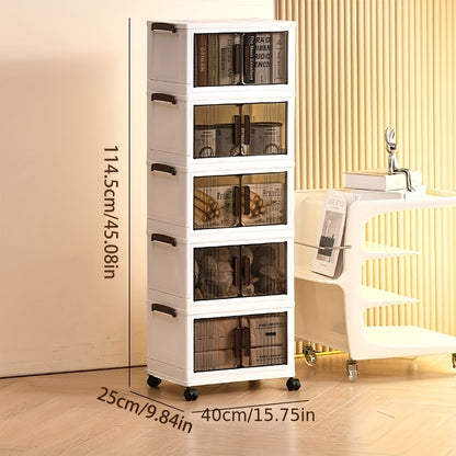 Foldable Plastic Garage Storage Cabinet with Stackable Design detail image - detail view 8
