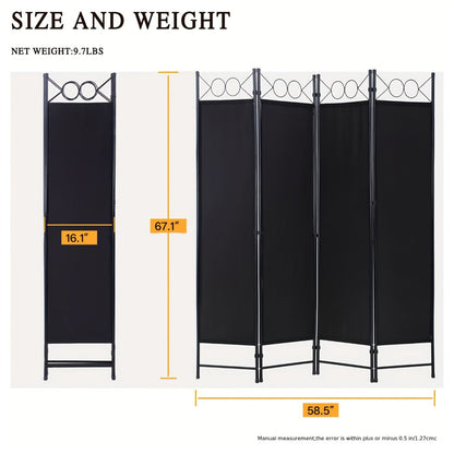Foldable Room Divider with Added Privacy and Tool-Free Assembly detail image - detail view 4