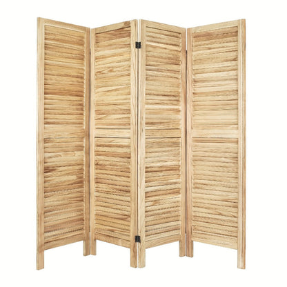 Room Divider, 4-Panel White with Shelves - Folding Privacy Screen & Portable Room shown in the main product view