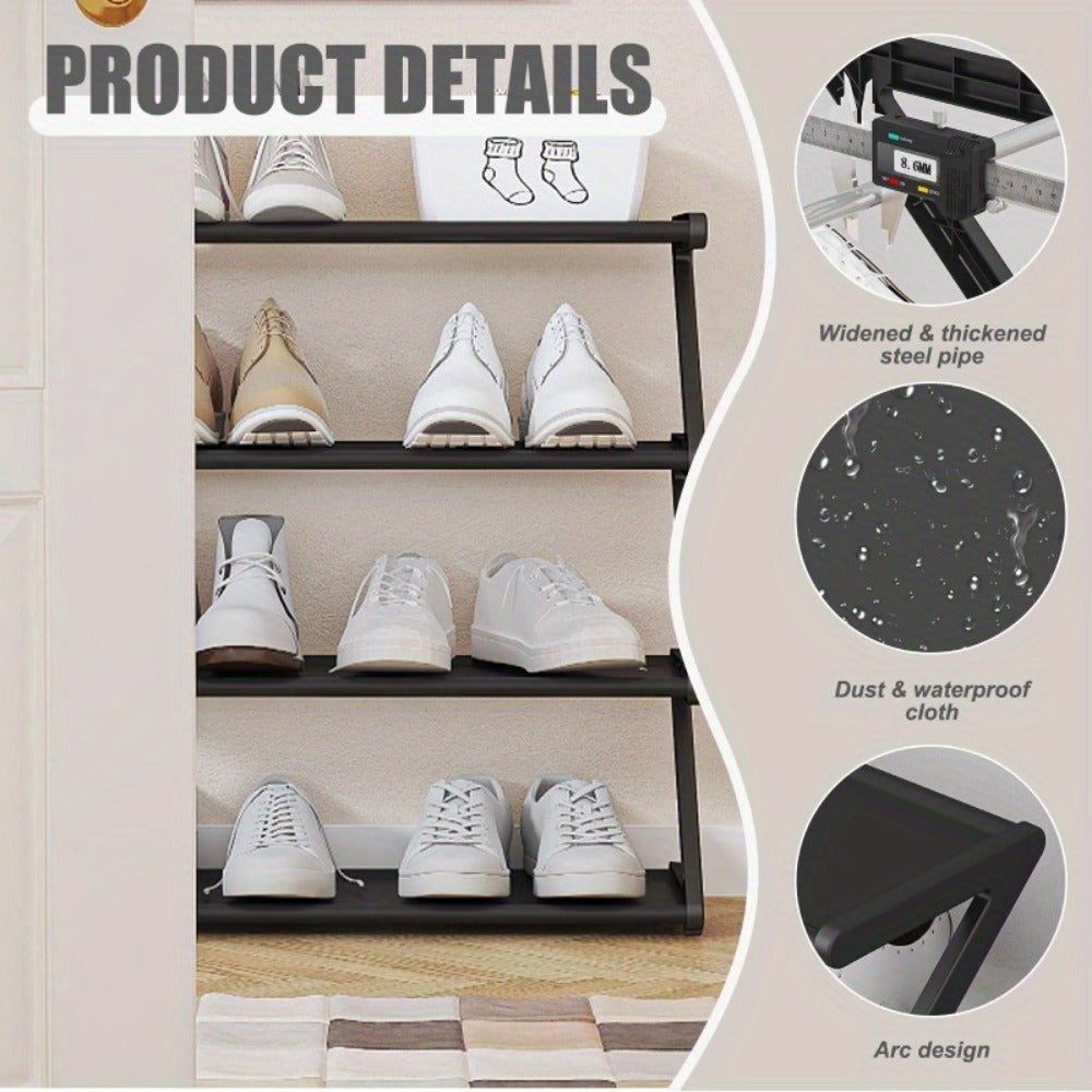 Foldable Shoe Rack with Large-Capacity Storage for Organized Everyday Storage detail image - detail view 6
