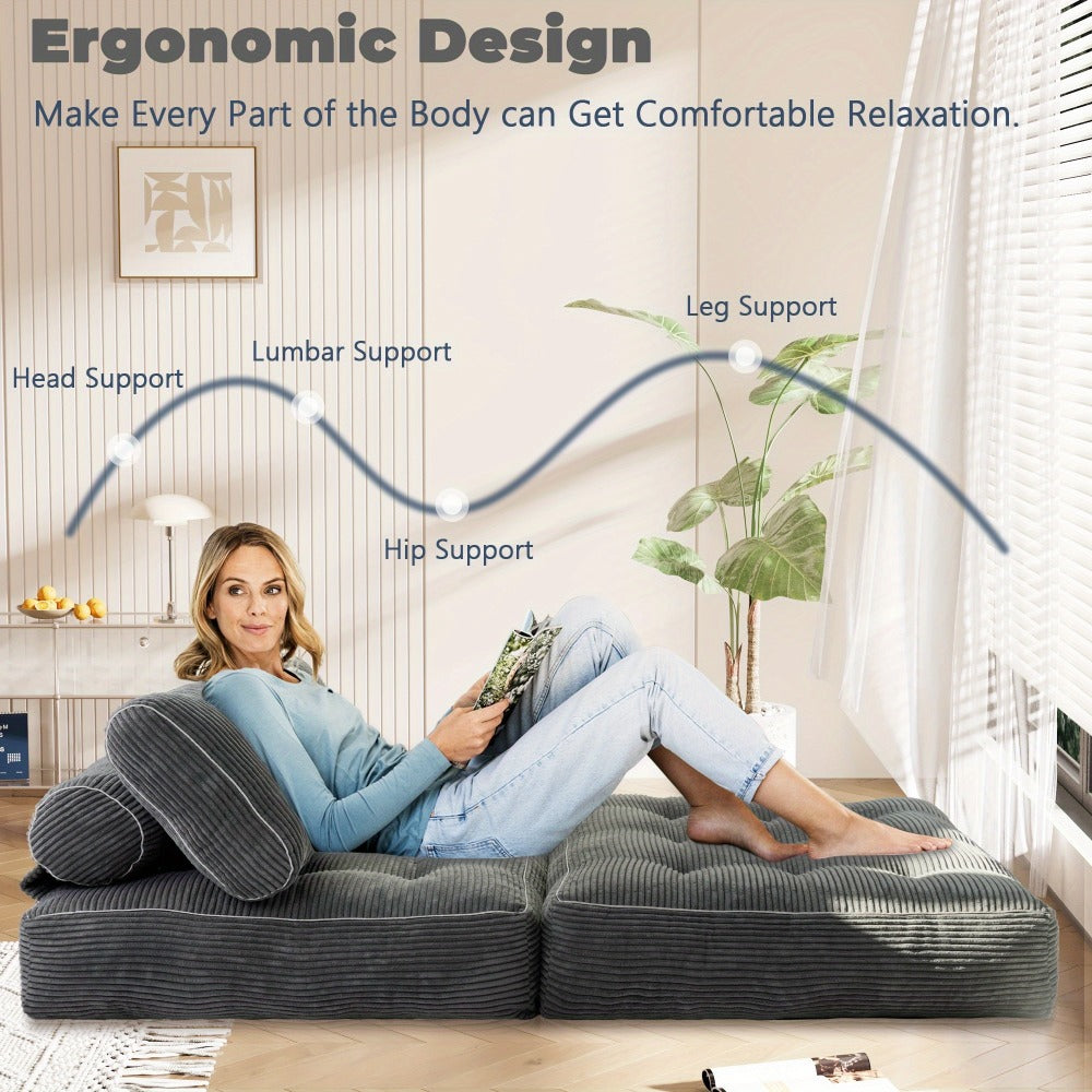 Foldable Sofa Bed with Fold-Out Lounger for Comfortable Everyday Seating detail image