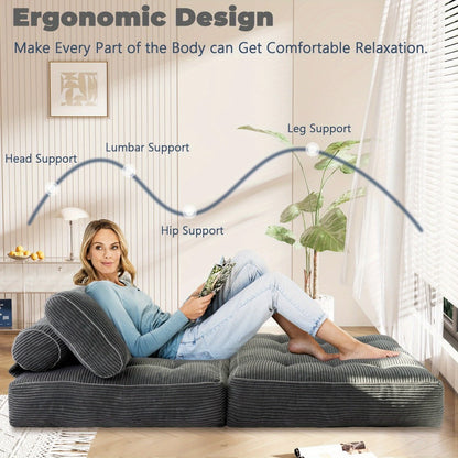 Foldable Sofa Bed with Fold-Out Lounger for Comfortable Everyday Seating detail image