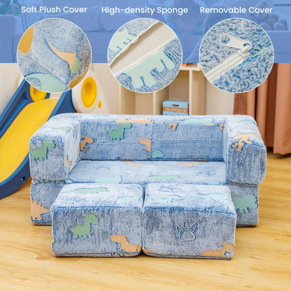 Sofa Bed shown in the Blue Dinosaur option