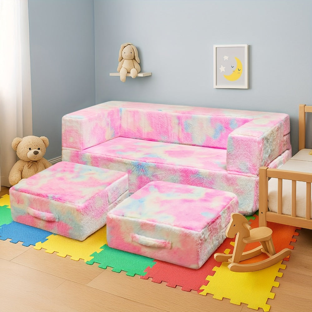 Foldable Sofa Bed with LED Lighting and Fold-Out Lounger for Bedroom detail image - detail view 14