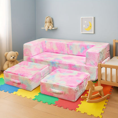 Foldable Sofa Bed with LED Lighting and Fold-Out Lounger for Bedroom detail image - detail view 14