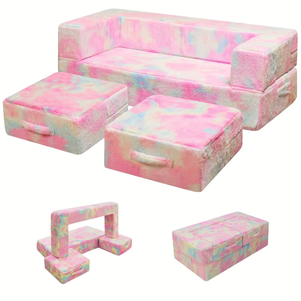 Foldable Sofa Bed with LED Lighting and Fold-Out Lounger for Bedroom detail image - detail view 16