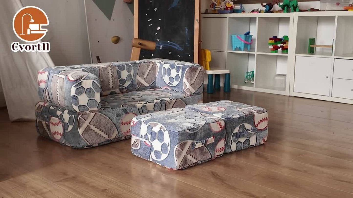Foldable Sofa Bed with LED Lighting and Fold-Out Lounger for Bedroom detail image - detail view 17