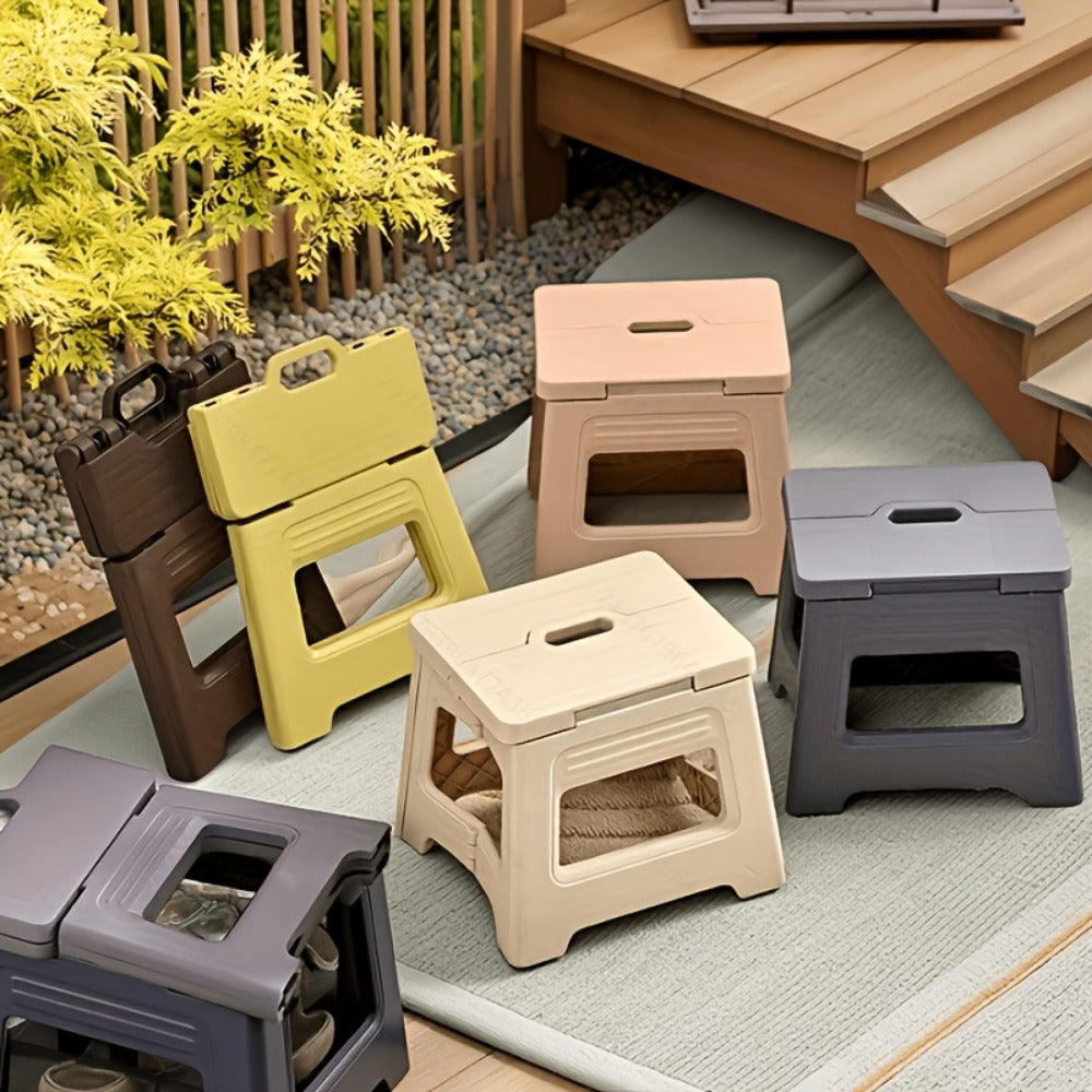 Step Stools and Footstools, Folding Step Stool Non-Slip Portable Footstool - Adjustable shown in the main product view