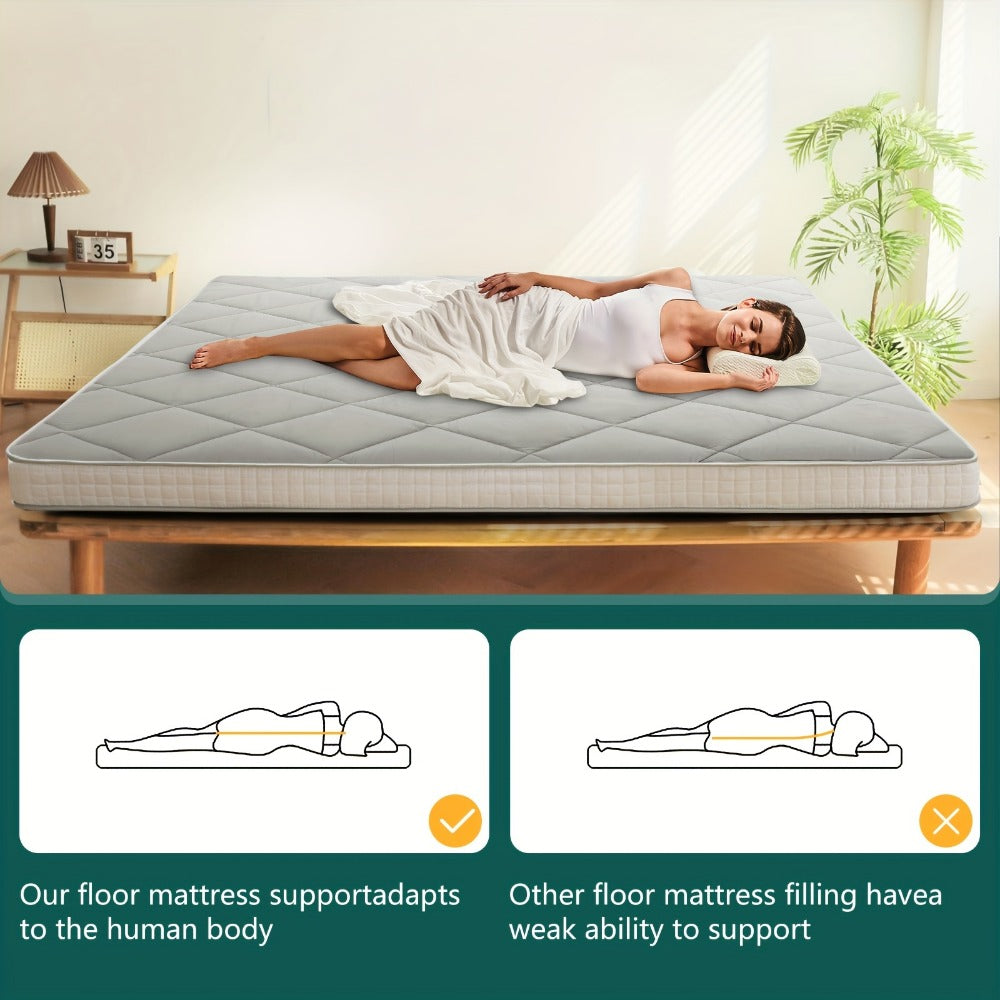 Foldable Twin Floor Mattress with Carry Bag and Multiple Color Options detail image - detail view 6