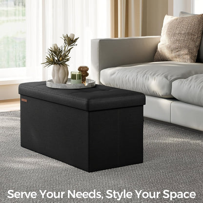 Ottoman shown in the Black, 15"D x 30"W x 15"H*(PE) option