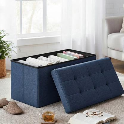 Foldable Upholstered Ottoman, Small Upholstered Footstool for Living Room detail image - detail view 24