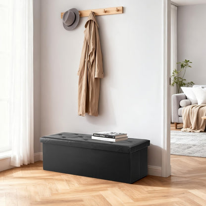 Foldable Upholstered Ottoman, Small Upholstered Footstool for Living Room detail image - detail view 26