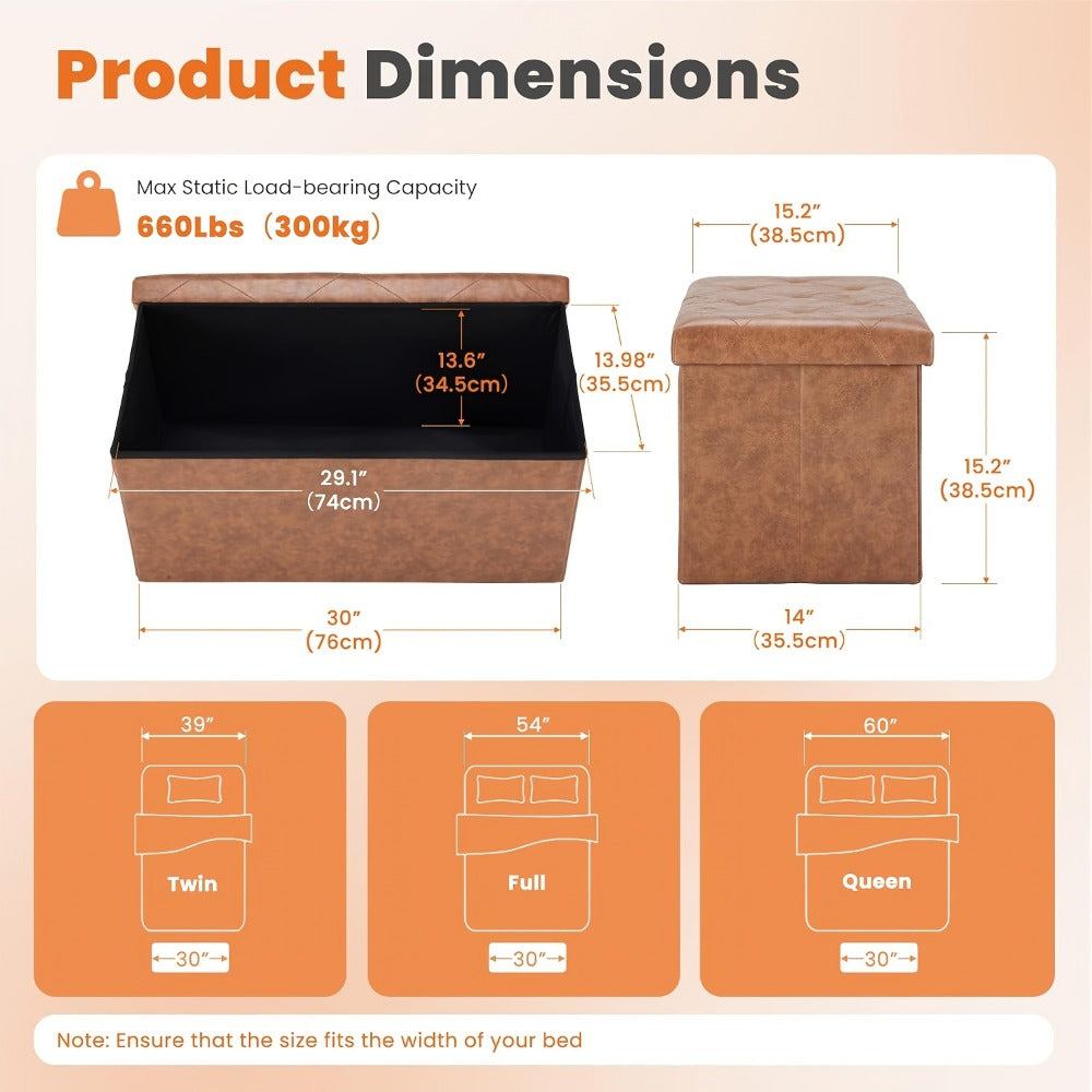 Foldable Upholstered Ottoman, Small Upholstered Footstool for Living Room detail image - detail view 4