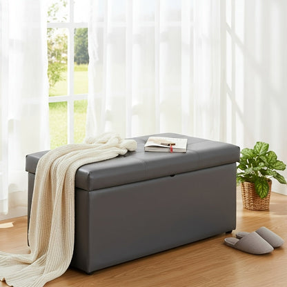 Ottoman shown in the Gray, 15.2"D x 43"W x 15.2"H option