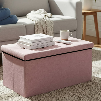 Ottoman shown in the pink, 15"D x 30"W x 15"H*(PE) option