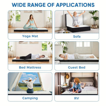 Folding Mattress with Memory Foam and Washable Cover for Bedroom detail image - detail view 5