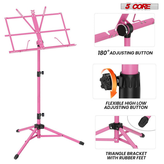 Folding Music Stand, Foldable, Adjustable, Core for Holding Sheet Music For Lessons detail image