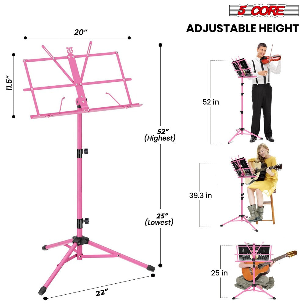 Folding Music Stand, Foldable, Adjustable, Core for Holding Sheet Music For Lessons detail image - detail view 3