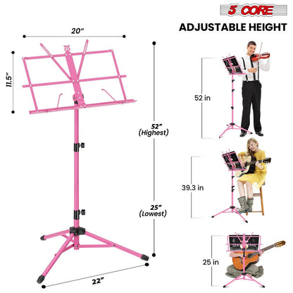 Folding Music Stand, Foldable, Adjustable, Core for Holding Sheet Music For Lessons detail image - detail view 3