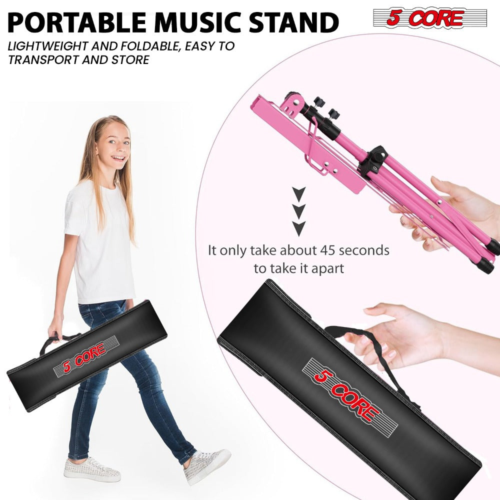 Folding Music Stand, Foldable, Adjustable, Core for Holding Sheet Music For Lessons detail image - detail view 6