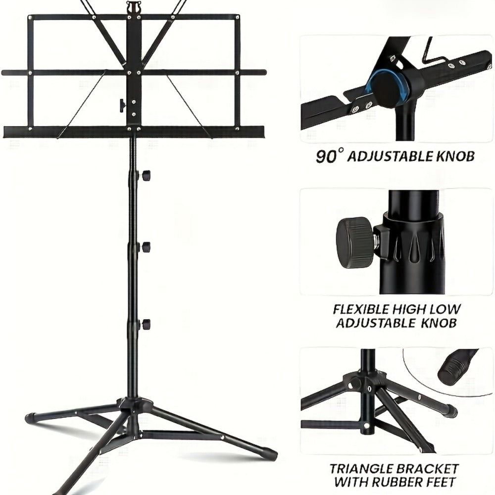 Folding Music Stand, Portable, Foldable, 2-in-1 for Holding Sheet Music For Lessons detail image - detail view 14