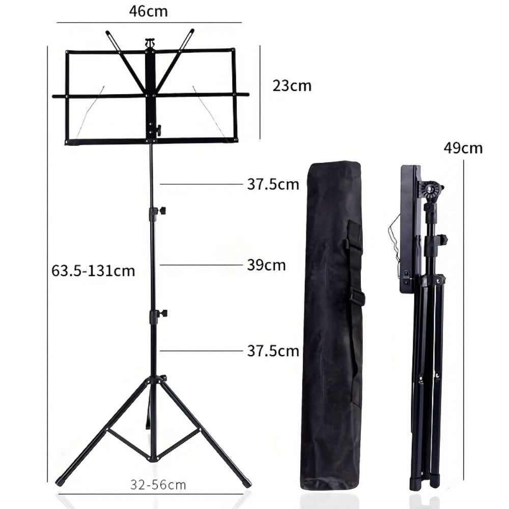 Folding Music Stand, Portable, Foldable, 2-in-1 for Holding Sheet Music For Lessons detail image - detail view 4