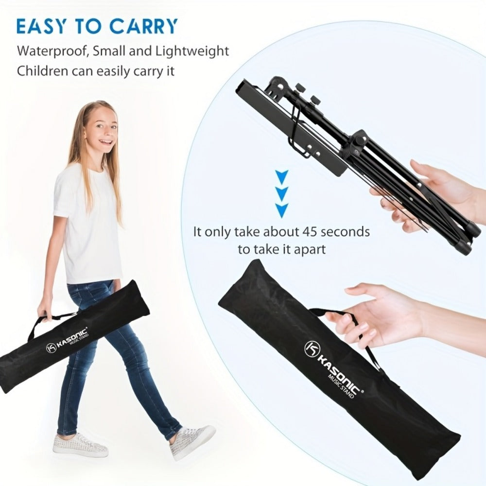 Folding Music Stand, Portable, Foldable, 2-in-1 for Holding Sheet Music For Lessons detail image - detail view 6