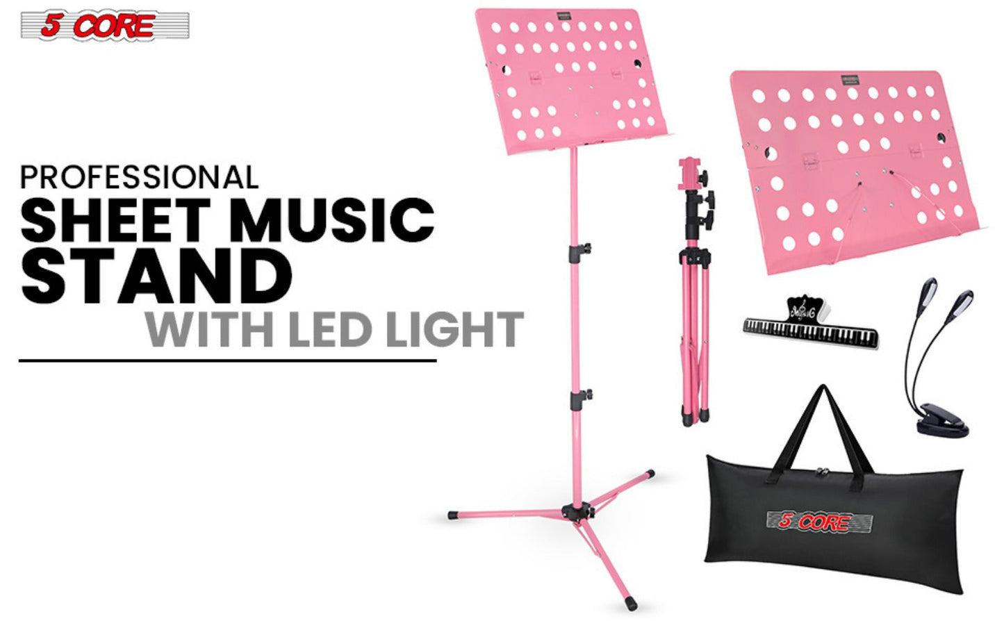 Folding Music Stand, Rechargeable, Foldable, Core for Holding Sheet Music For Lessons detail image - detail view 10