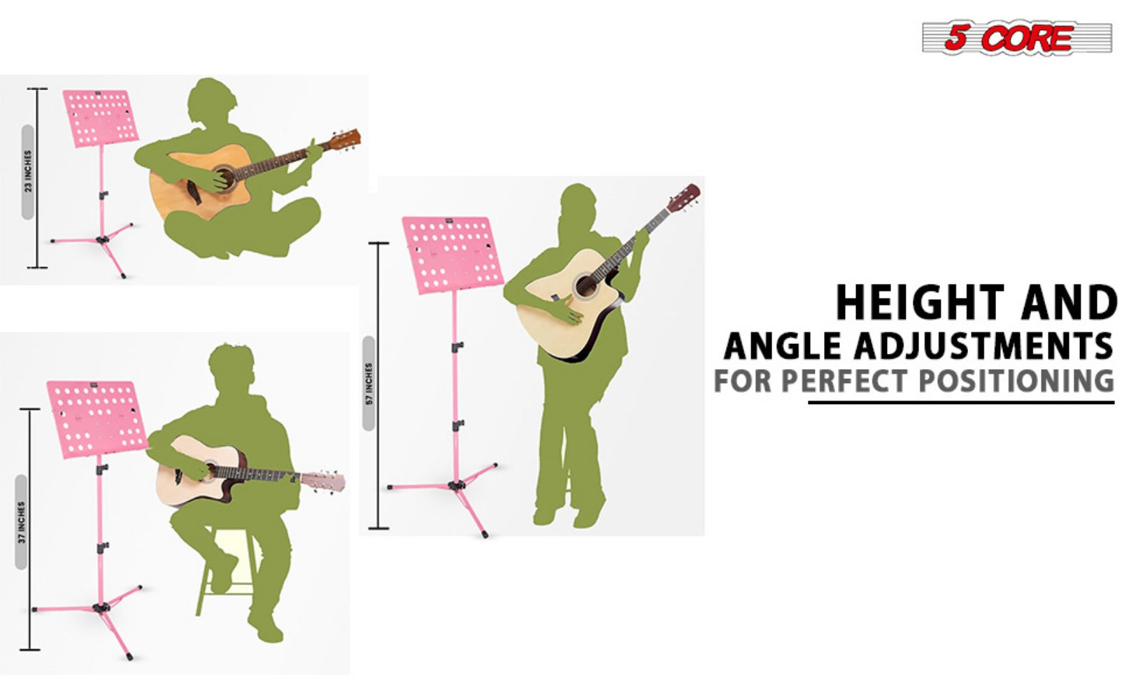 Folding Music Stand, Rechargeable, Foldable, Core for Holding Sheet Music For Lessons detail image - detail view 14