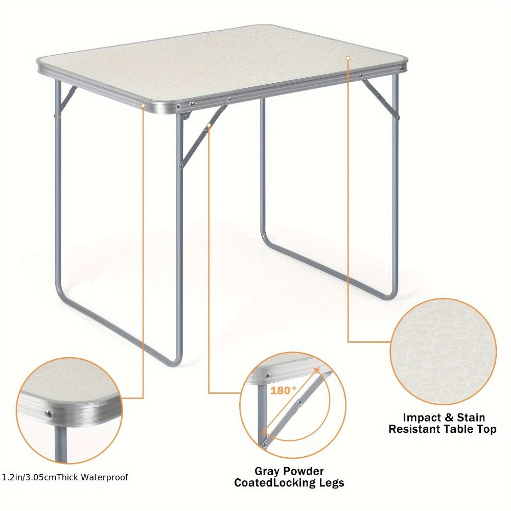 Folding Table, Space-Saving Utility Table for Work, Display, and Everyday Use detail image - detail view 4