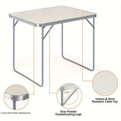 Folding Table, Space-Saving Utility Table for Work, Display, and Everyday Use detail image - detail view 4