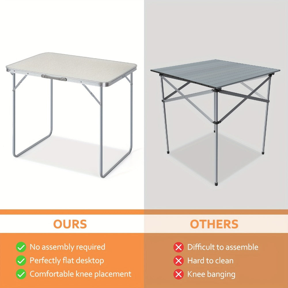 Folding Table, Space-Saving Utility Table for Work, Display, and Everyday Use detail image - detail view 5