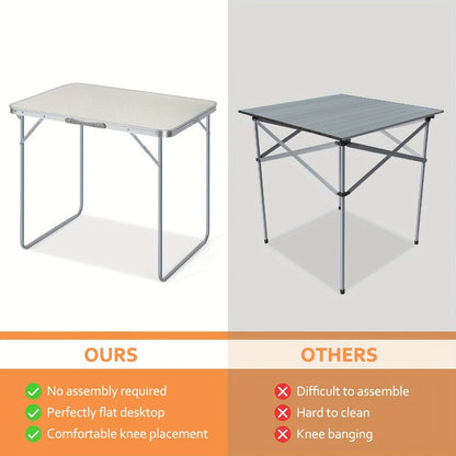 Folding Table, Space-Saving Utility Table for Work, Display, and Everyday Use detail image - detail view 5