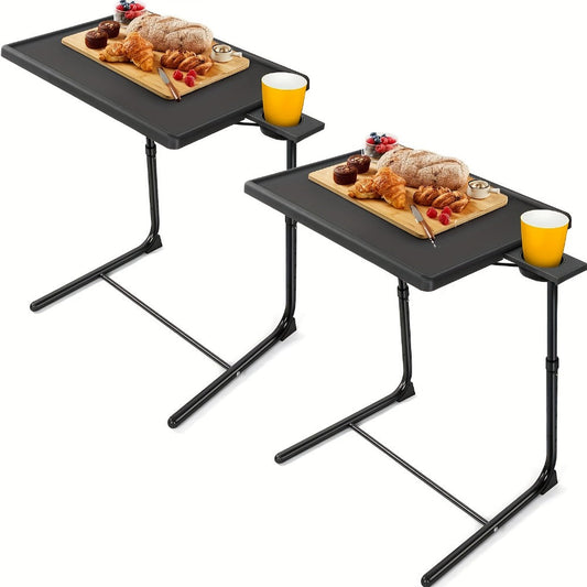 Folding Tray Table, Adjustable Folding TV Tray Table with 6 Height & 3 Tilt Angle shown in the main product view