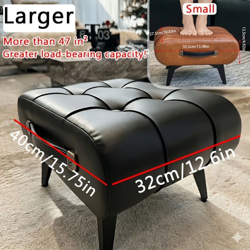 Footstool shown in the Black-Large option
