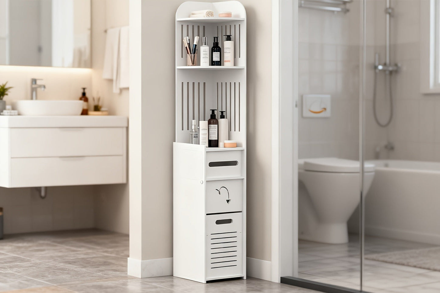 Freestanding Bathroom Cabinet with Waterproof Protection for Organized Everyday Storage detail image - detail view 10