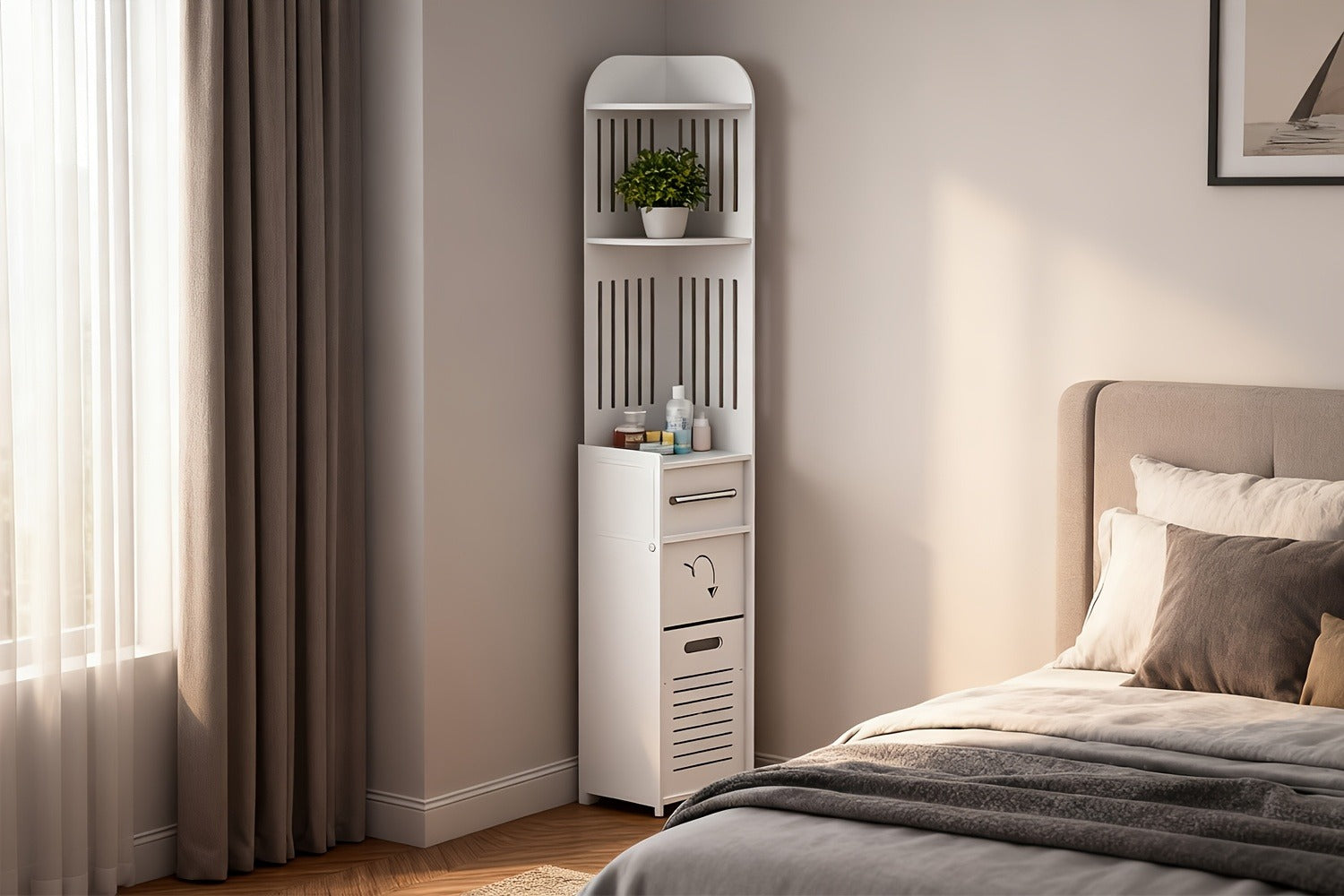Freestanding Bathroom Cabinet with Waterproof Protection for Organized Everyday Storage detail image - detail view 13