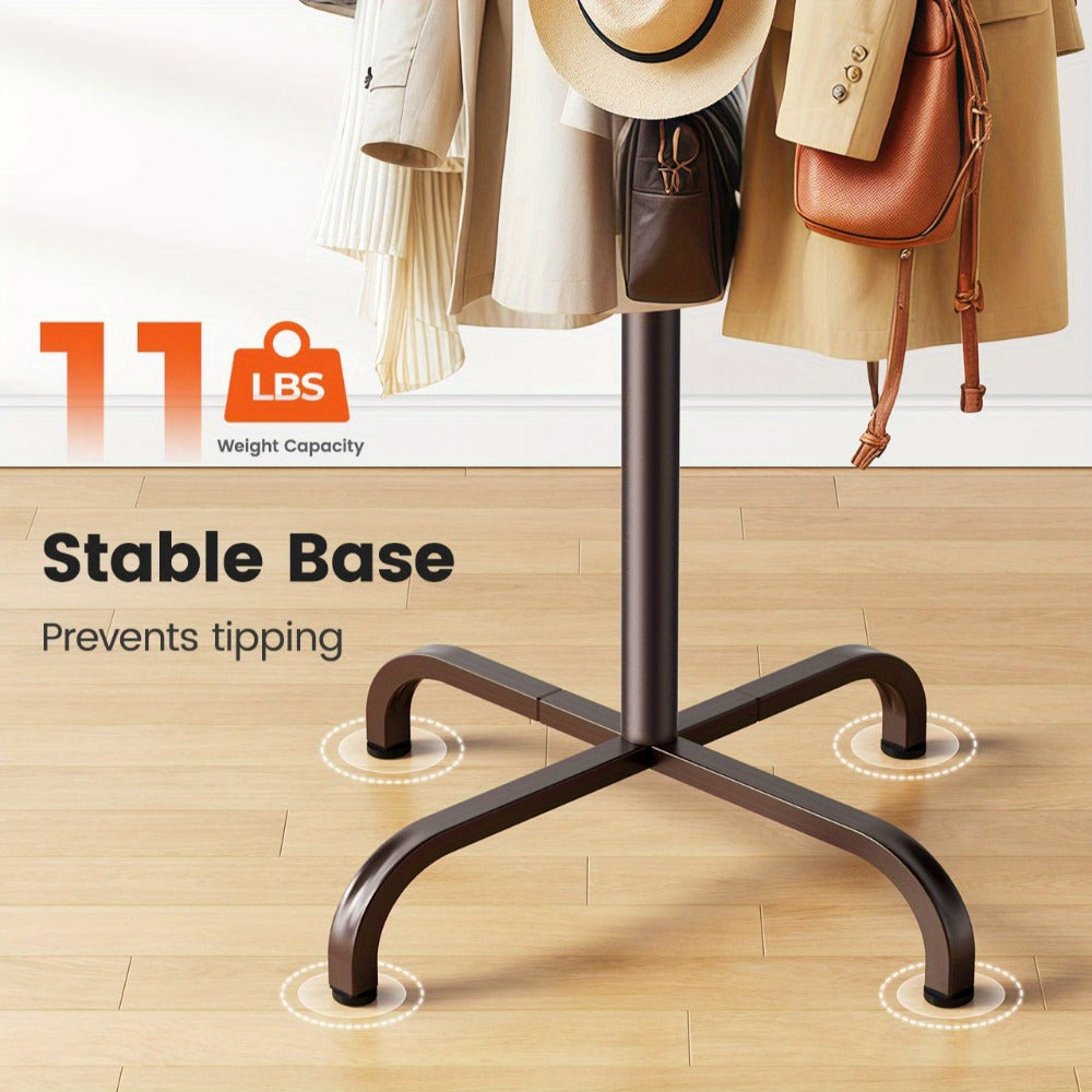 Freestanding Coat Rack with Adjustable Height, Coat and Hat Organizer detail image - detail view 10