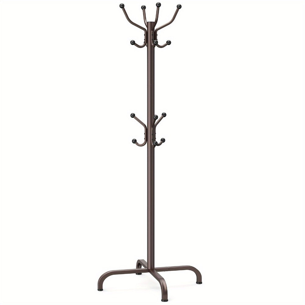Freestanding Coat Rack with Adjustable Height, Coat and Hat Organizer detail image