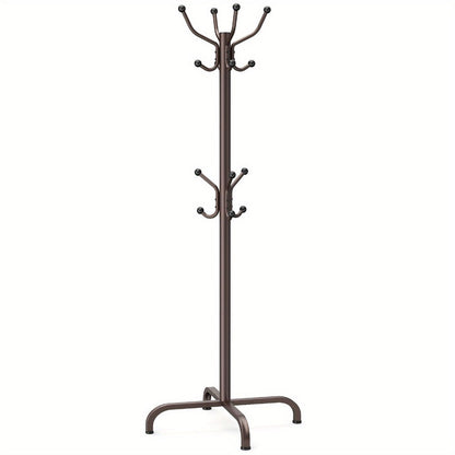 Freestanding Coat Rack with Adjustable Height, Coat and Hat Organizer detail image