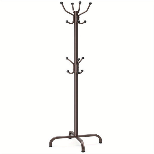 Freestanding Coat Rack with Adjustable Height, Coat and Hat Organizer detail image