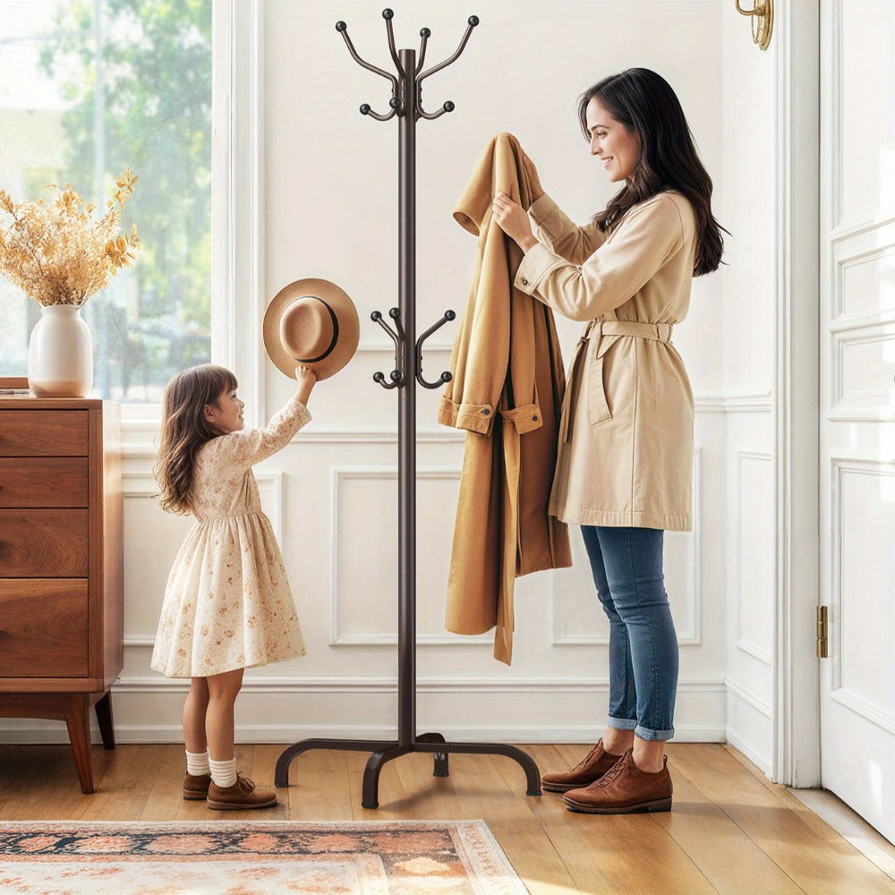 Freestanding Coat Rack with Adjustable Height, Coat and Hat Organizer detail image - detail view 3