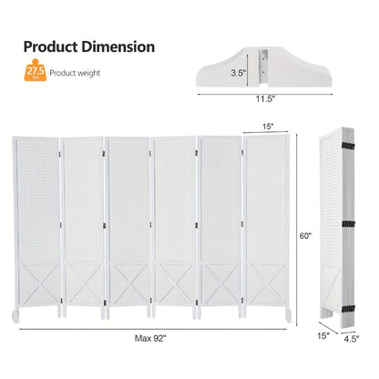 Freestanding Foldable Room Divider with Added Privacy and Multiple Color Options detail image - detail view 8